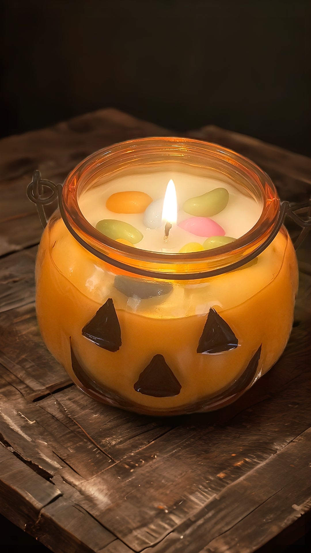Jack O' Lantern Jelly Bean Candle 11 oz