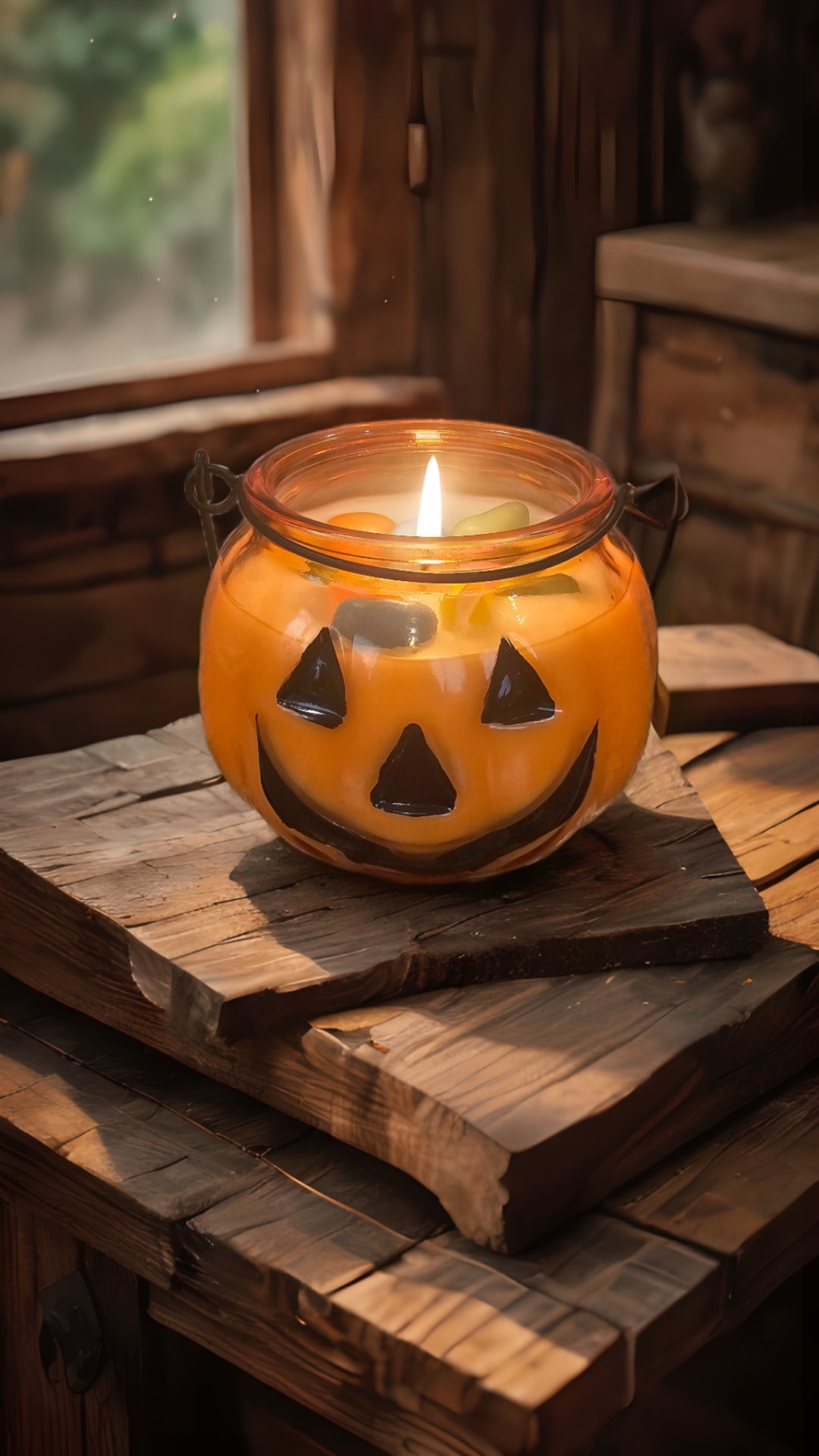 Jack O' Lantern Jelly Bean Candle 11 oz