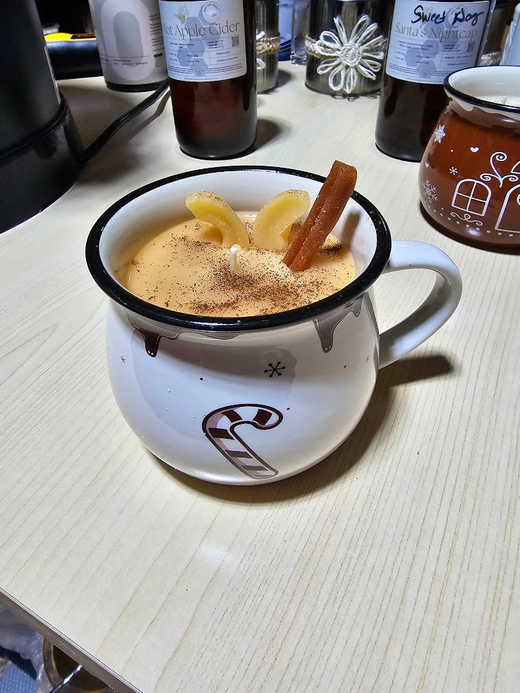 Christmas Mug - Apple Cider Scented Candle 10 oz