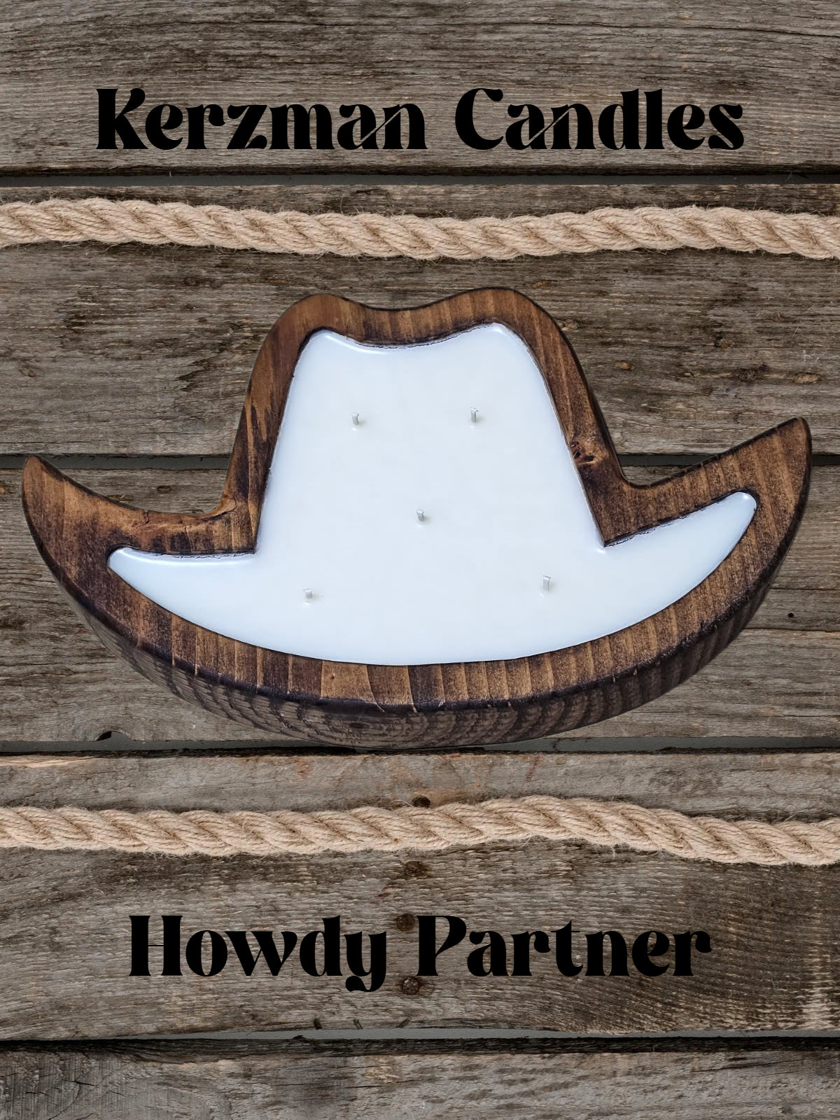 Cowboy Hat Candle - Howdy Partner 11oz - (Choose your own fragrance)