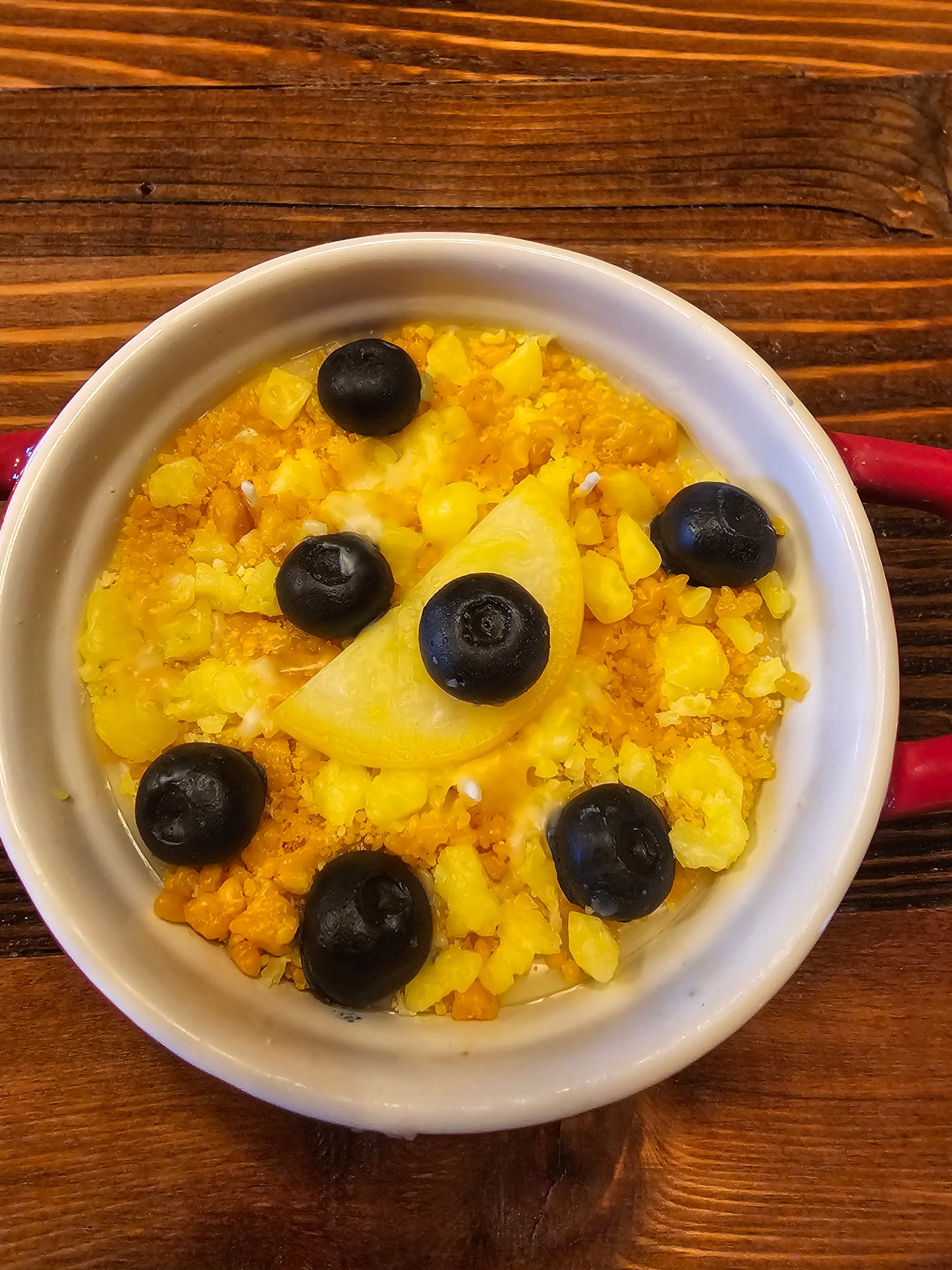 Blueberry Lemon Dessert Candle (with reusable ceramic crock) 10 oz