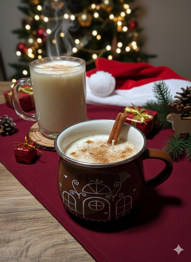 Christmas Mug - Egg Nog Scented Candle 10 oz