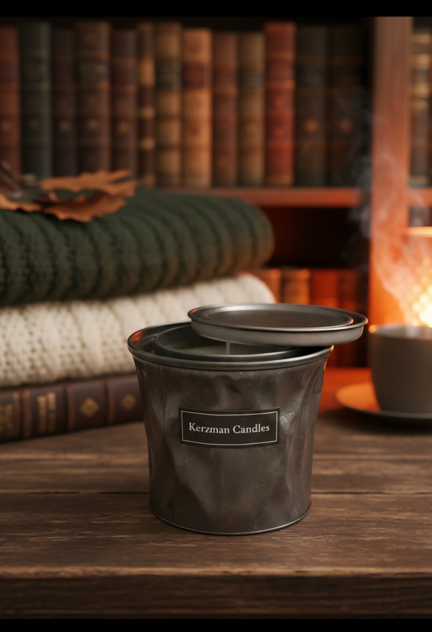 WICKLESS Candle 8 oz Rustic Tin - (Choose your own fragrance)