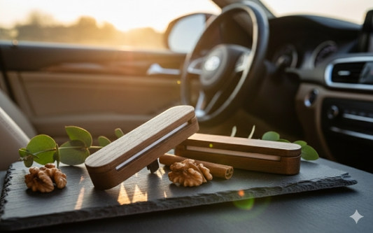 Black Walnut Wooden Aroma Vehicle Vent Clip