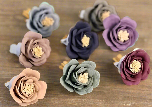 Fabric Flower Vehicle Vent Clips