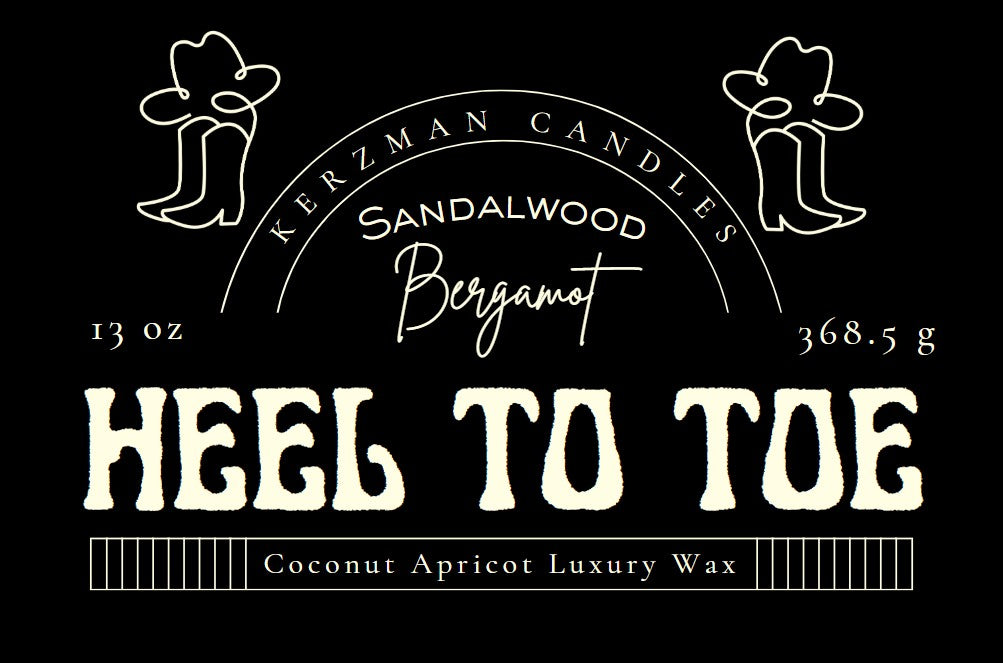 Cowboy Boot Candle - Heel to Toe 13 oz - (Choose your own fragrance)