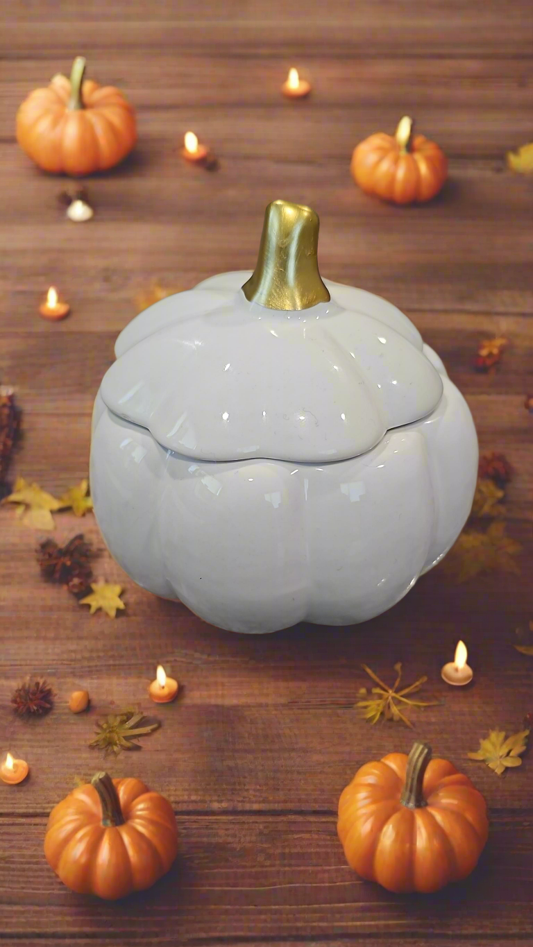 Fall White Pumpkin Candle 8 oz