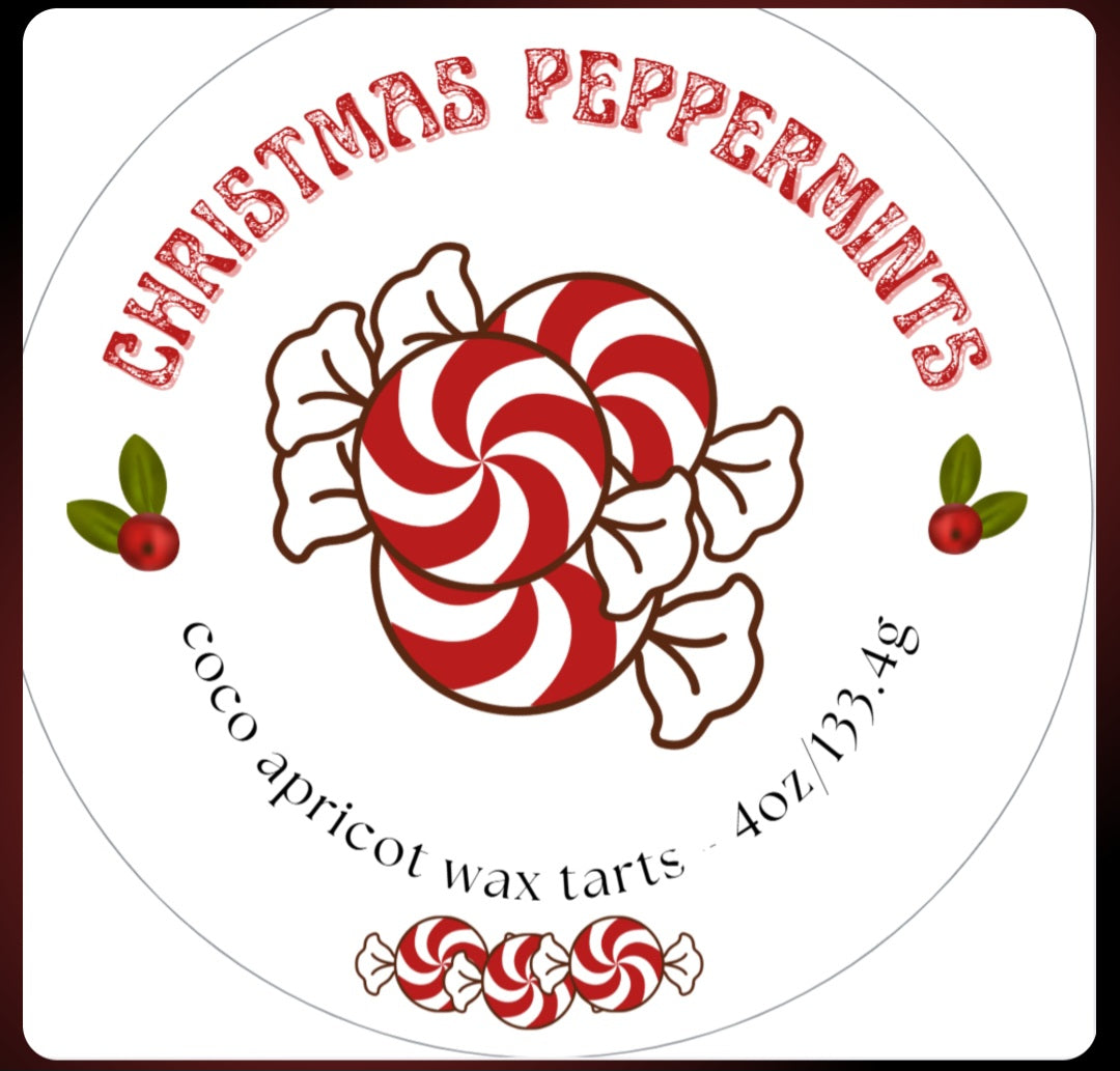 Christmas Peppermints 4oz Wax tarts