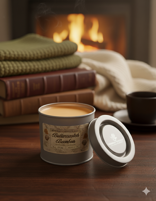 WICKLESS Butterscotch Bourbon Tins 8 oz